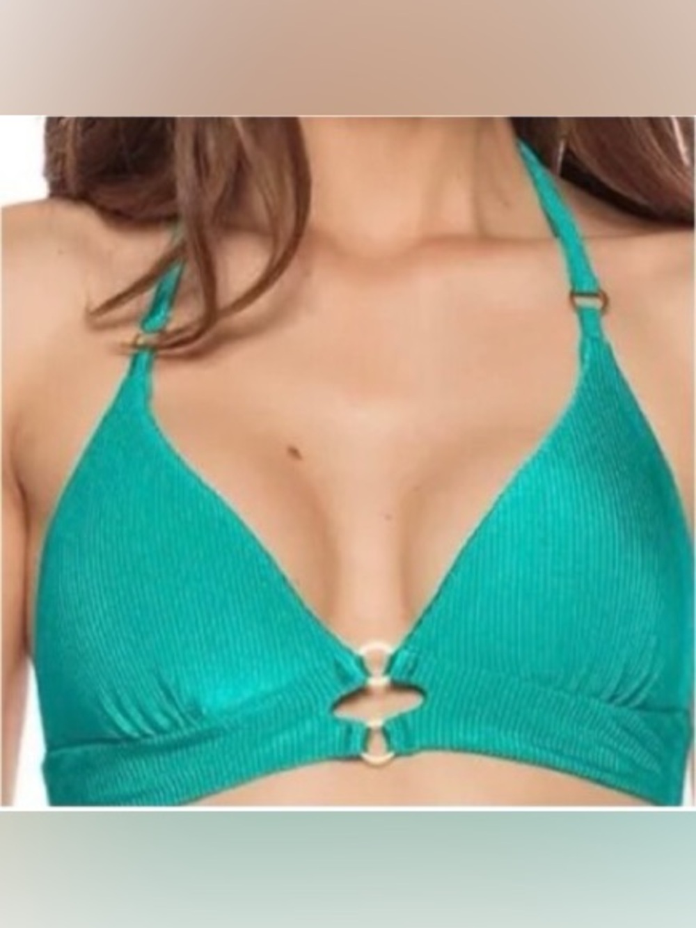 Isabella Rose Turquoise Ribbed Bikini
